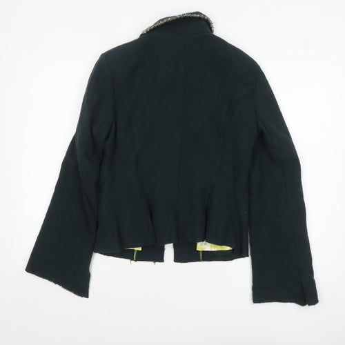 Noa Noa Women's Black Wool Beaded Short Jacket Size S