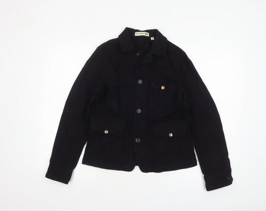 Uniqlo Ines de la Fressange Women Black Wool Tweed Short Jacket XS