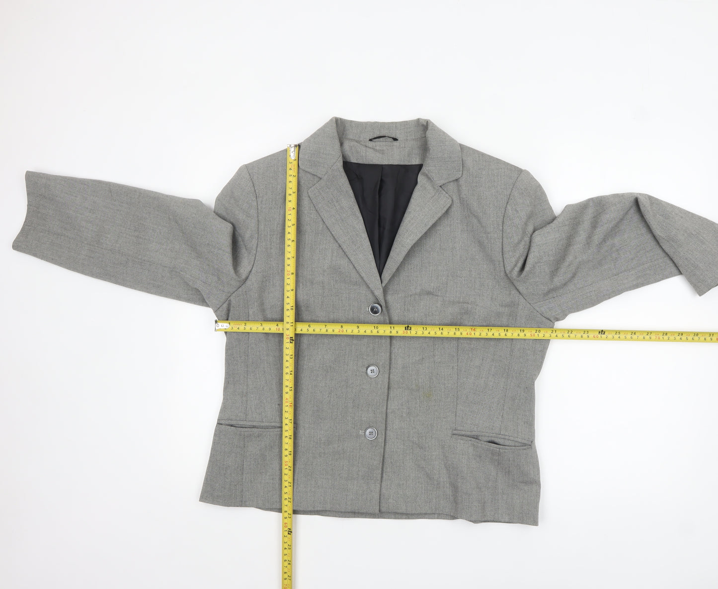 Principles Women Grey Regular Fit Single-Breasted Suit Jacket UK 18