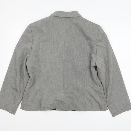 Principles Women Grey Regular Fit Single-Breasted Suit Jacket UK 18