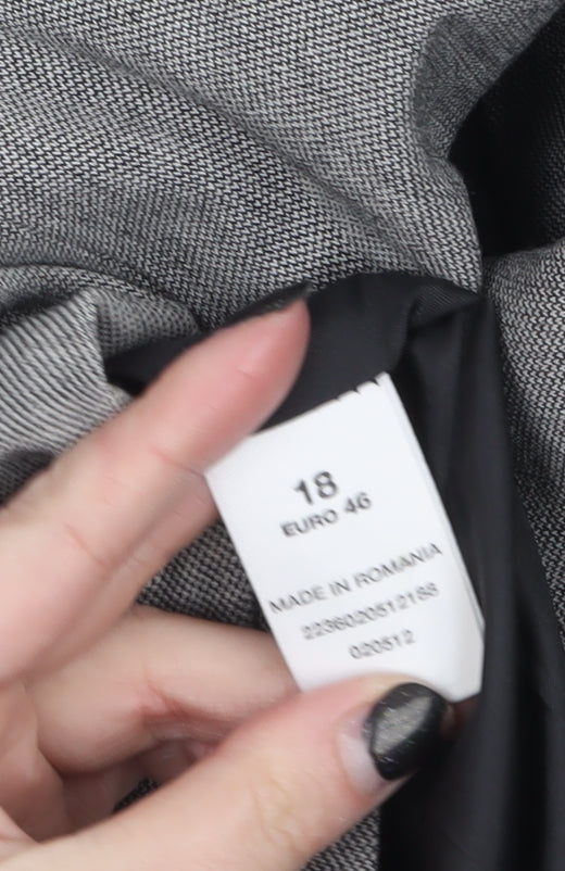 Principles Women Grey Regular Fit Single-Breasted Suit Jacket UK 18