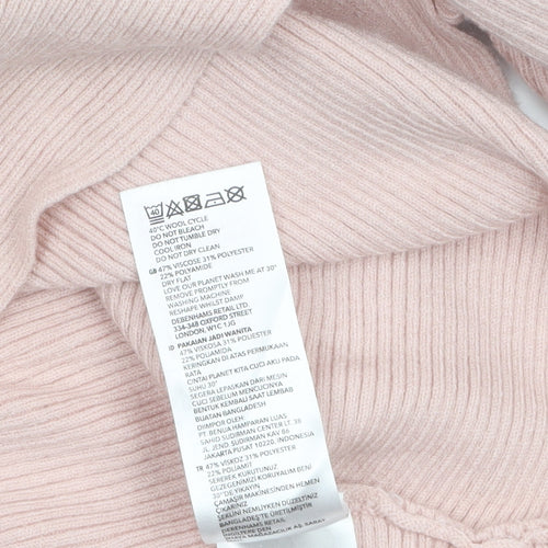 Principles Women Pink Knit Boat Neck Relaxed Fit Jumper Size L