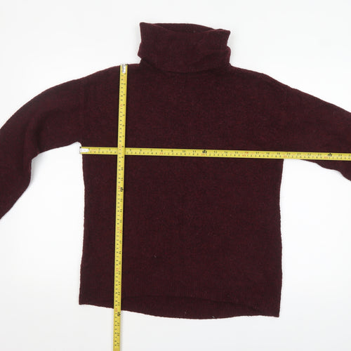 L.O.G.G. Womens Red Roll Neck Knit Jumper Size 10
