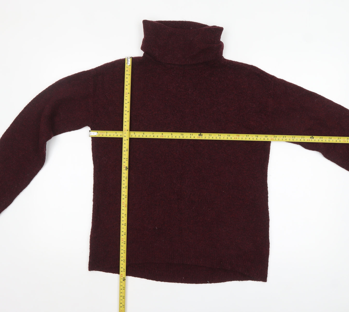 L.O.G.G. Womens Red Roll Neck Knit Jumper Size 10