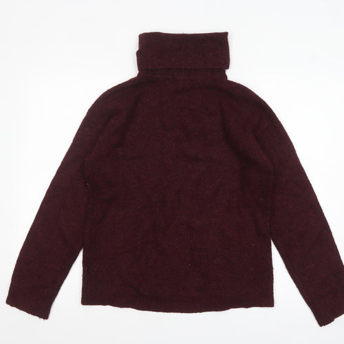 L.O.G.G. Womens Red Roll Neck Knit Jumper Size 10