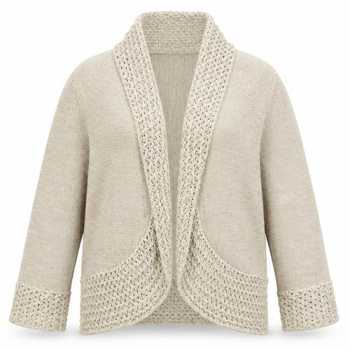 Debenhams Women Beige Open-Knit Cardigan Size 18