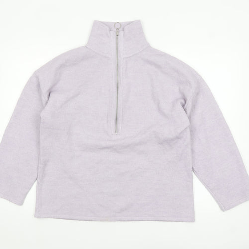 ASOS Women’s Purple Half Zip High Neck Jumper Size 10