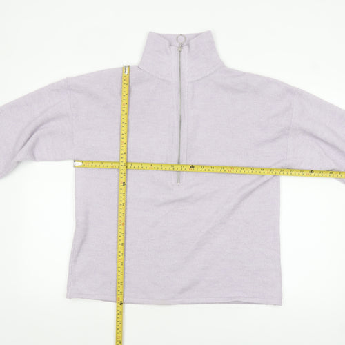 ASOS Women’s Purple Half Zip High Neck Jumper Size 10