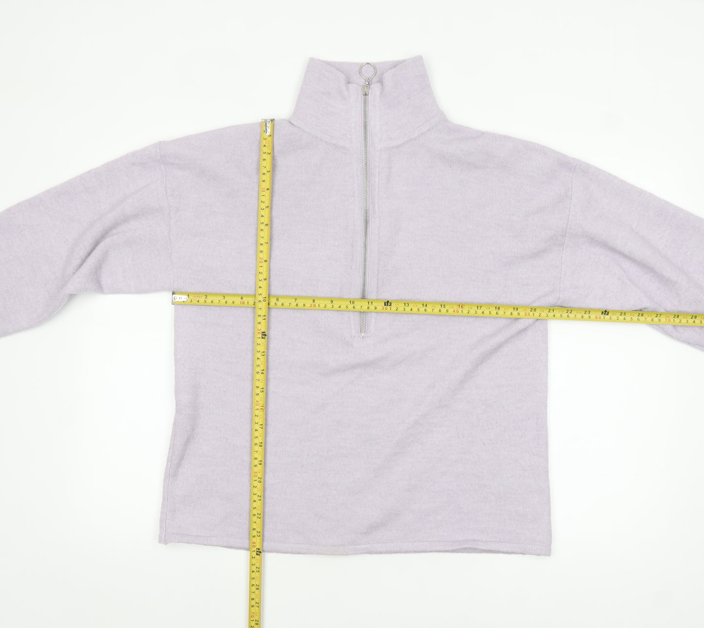 ASOS Women’s Purple Half Zip High Neck Jumper Size 10