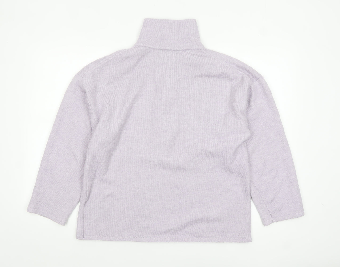 ASOS Women’s Purple Half Zip High Neck Jumper Size 10