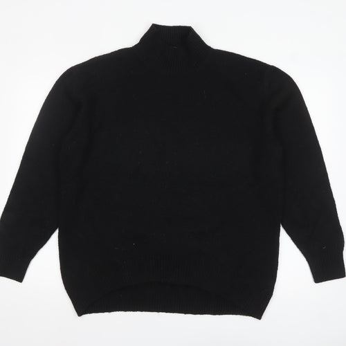 F&F Womens Black Mock Neck Long Sleeve Pullover Jumper Size L
