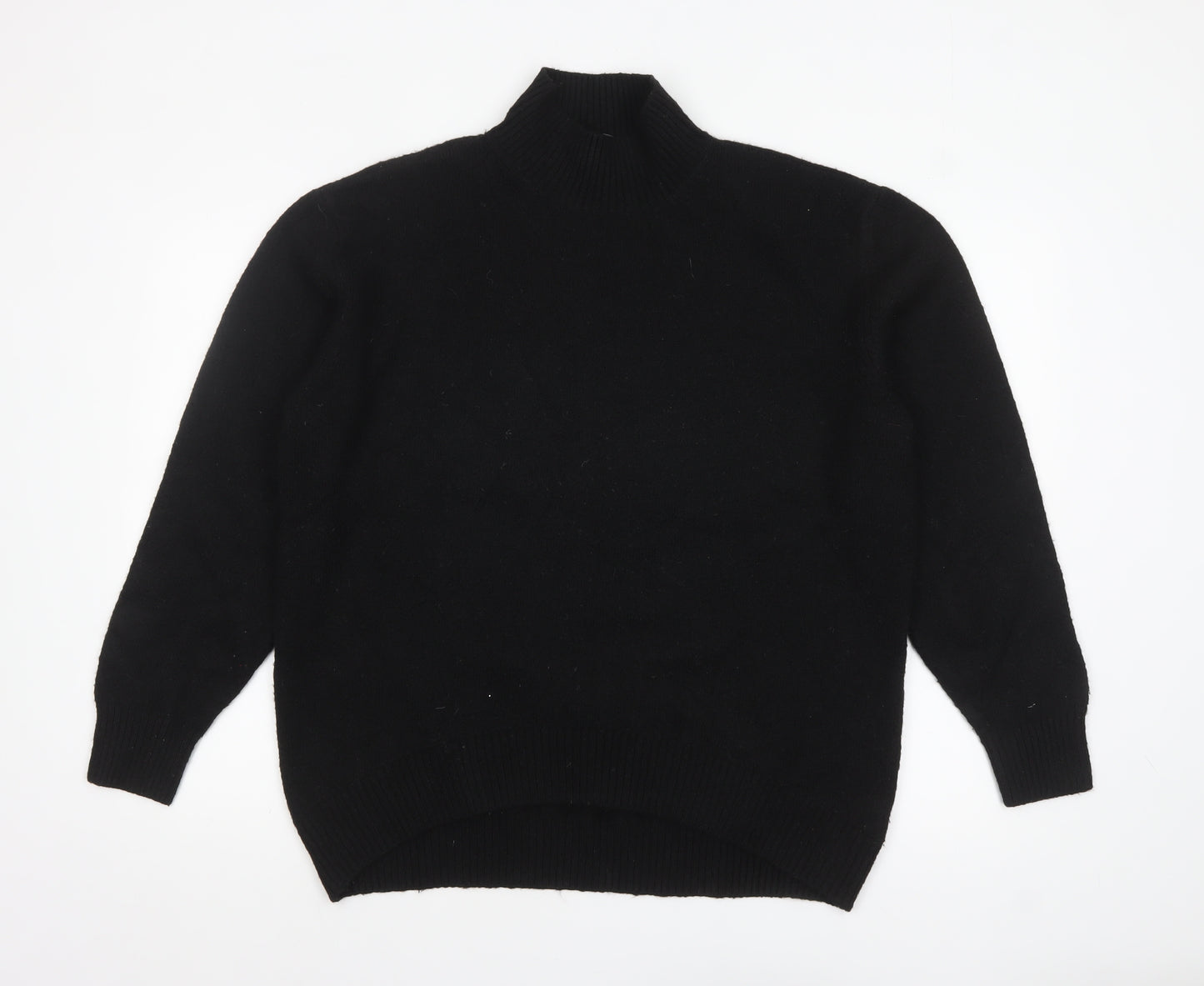 F&F Womens Black Mock Neck Long Sleeve Pullover Jumper Size L