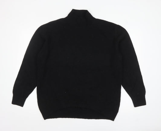 F&F Womens Black Mock Neck Long Sleeve Pullover Jumper Size L