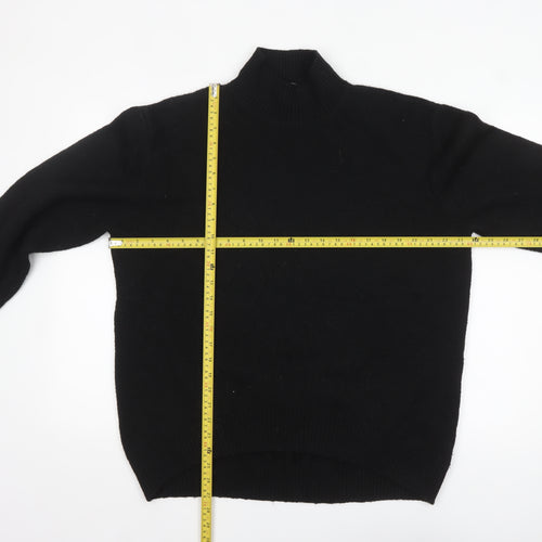 F&F Womens Black Mock Neck Long Sleeve Pullover Jumper Size L