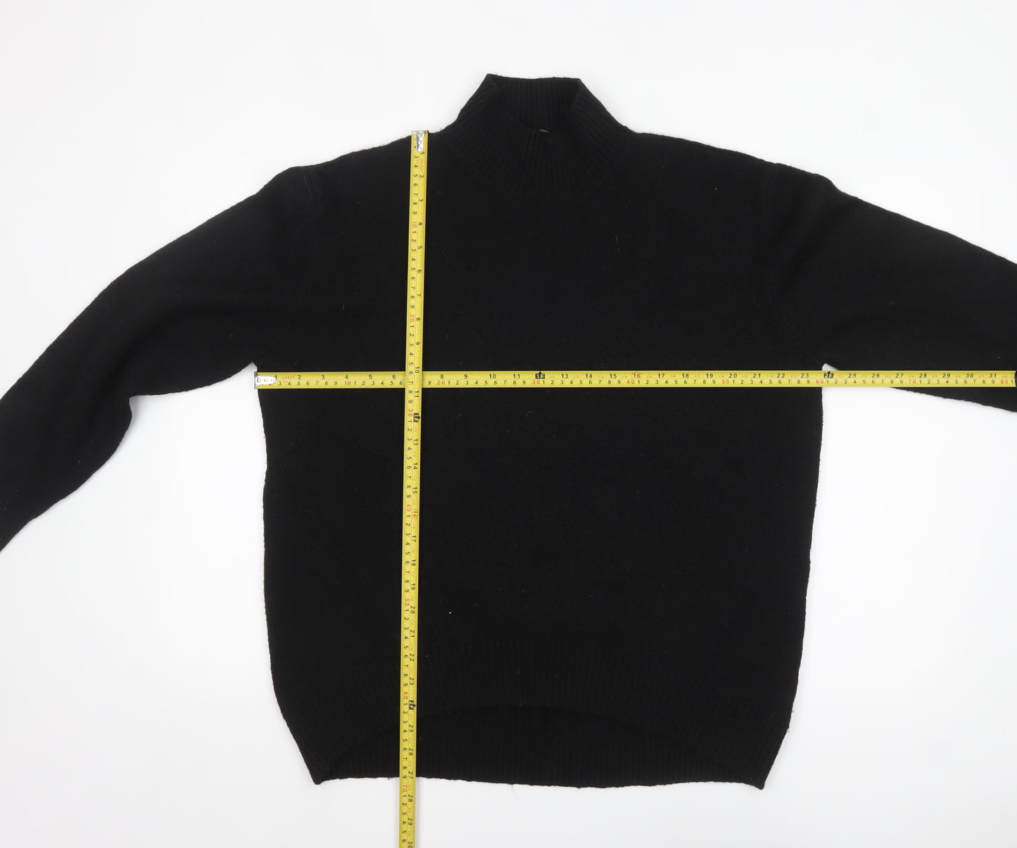 F&F Womens Black Mock Neck Long Sleeve Pullover Jumper Size L