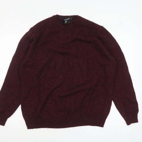 Debenhams Mens Red XL Lambswool Blend Crew Neck Jumper