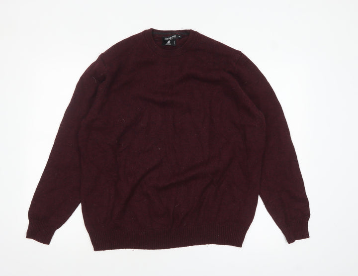 Debenhams Mens Red XL Lambswool Blend Crew Neck Jumper
