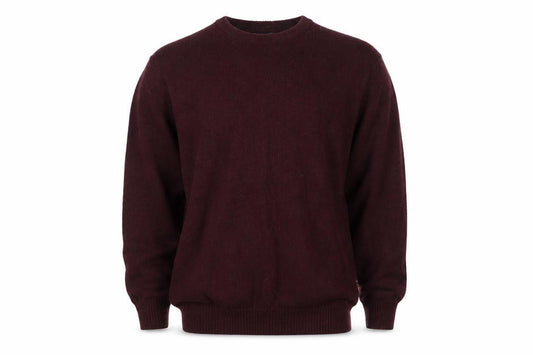 Front view of Debenhams men’s red xl lambswool blend crew neck jumper