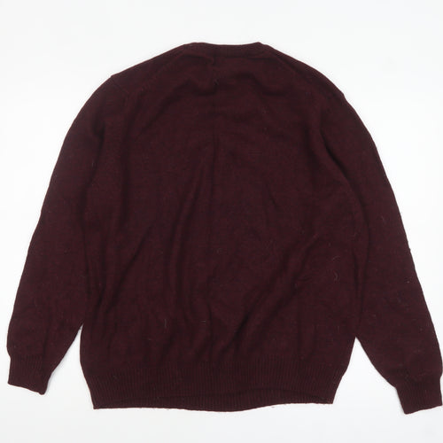 Debenhams Mens Red XL Lambswool Blend Crew Neck Jumper