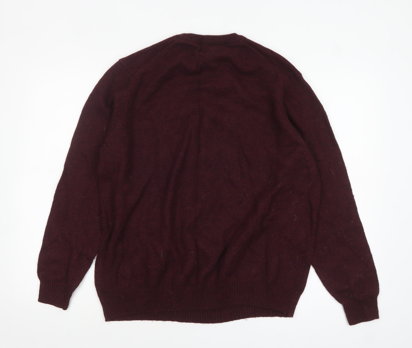 Debenhams Mens Red XL Lambswool Blend Crew Neck Jumper