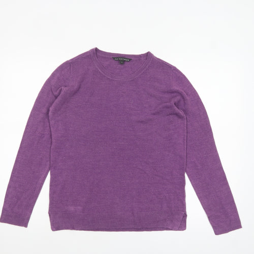 M&Co Women’s Purple Acrylic Crew Neck Long Sleeve Jumper Size 12