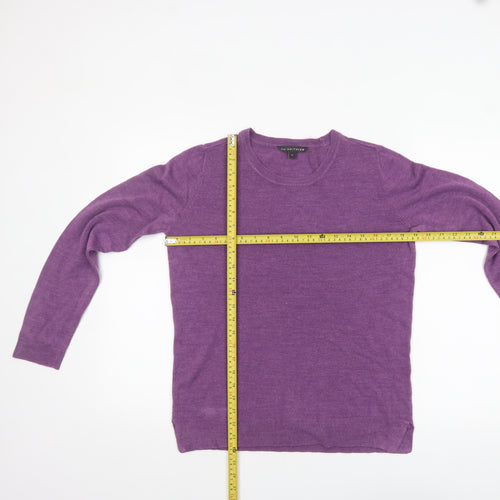 M&Co Women’s Purple Acrylic Crew Neck Long Sleeve Jumper Size 12
