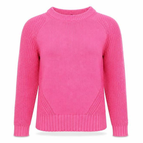 Marks and Spencer Women's Pink Cotton Crew Neck Jumper XS