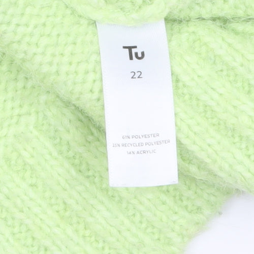 Tu Women’s Green Roll Neck Knit Pullover Jumper Size 22