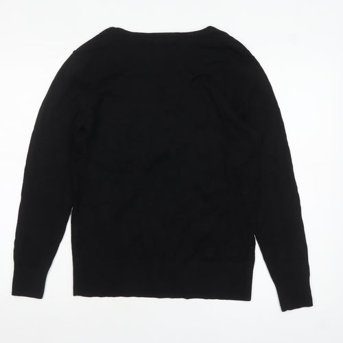 Debenhams Women’s Black Size 14 Button Shoulder Knit Jumper