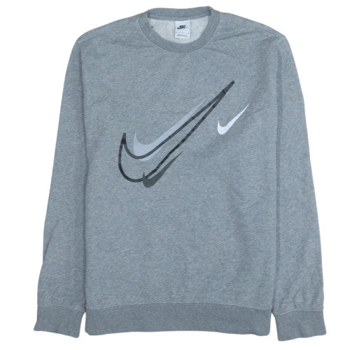 Nike Mens Grey Long Sleeve Crew Neck Pullover Sweatshirt L