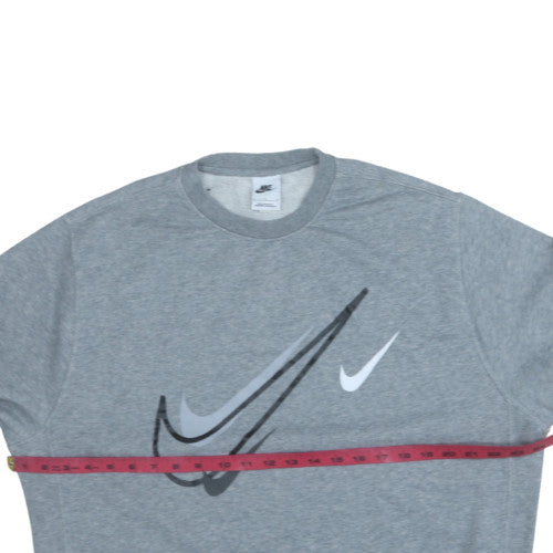 Nike Mens Grey Long Sleeve Crew Neck Pullover Sweatshirt L