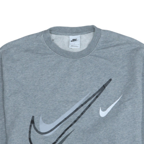 Nike Mens Grey Long Sleeve Crew Neck Pullover Sweatshirt L