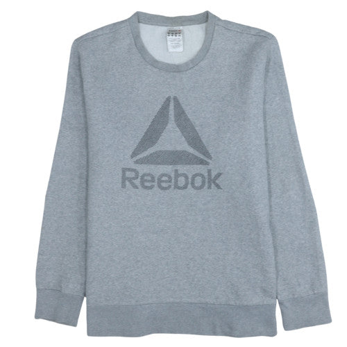 Reebok Mens Grey XL Crew Neck Pullover Sweatshirt