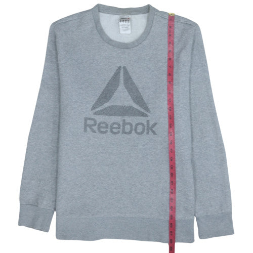 Reebok Mens Grey XL Crew Neck Pullover Sweatshirt