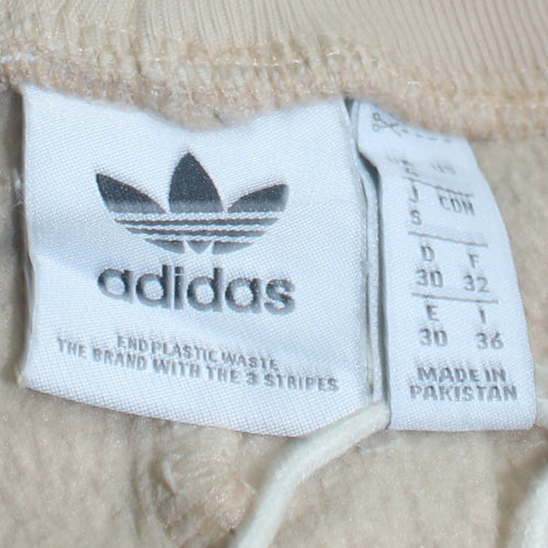 Adidas Women's Beige Jogger Sweatpants Size 10 Casual Fleece