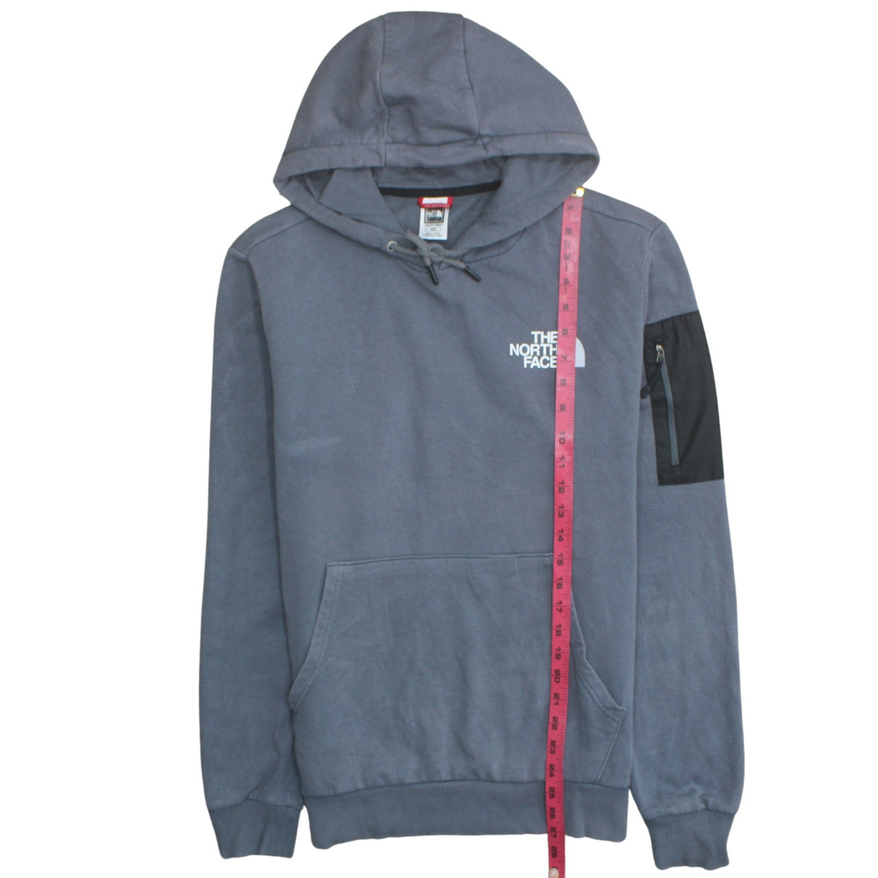 The North Face Men's Blue Pullover Hoodie M Hooded Logo Pocket