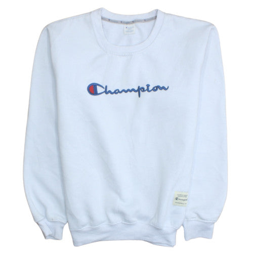 Champion Men's White Large Crew Neck Pullover Sweatshirt
