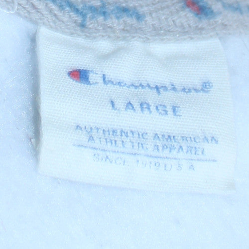 Champion Men's White Large Crew Neck Pullover Sweatshirt