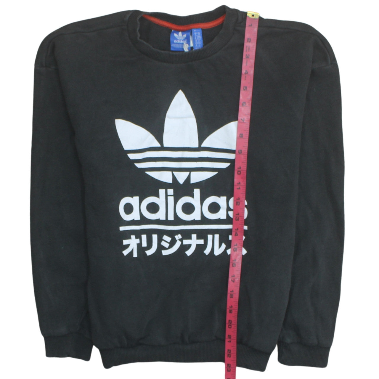 Adidas Originals Womens Black XS Sweatshirt Crew Neck Logo Pullover