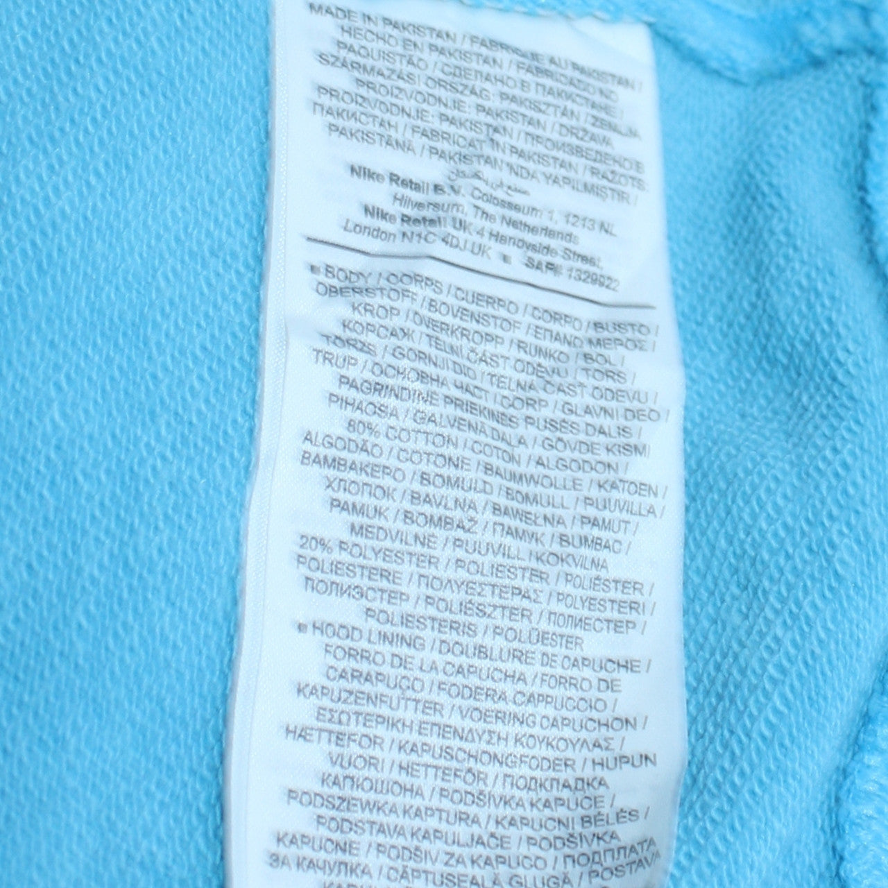 Nike Men's Blue M Pullover Hoodie Fleece Sweatshirt