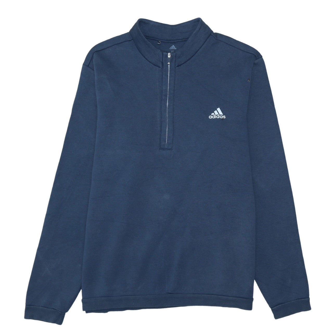 Adidas Men's Blue XL 1/4 Zip High Neck Sweatshirt