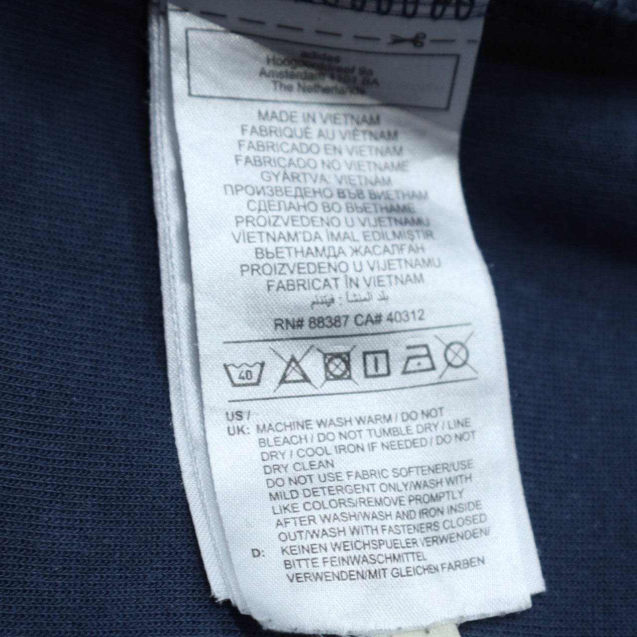Adidas Men's Blue XL 1/4 Zip High Neck Sweatshirt