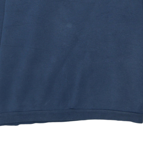Adidas Men's Blue XL 1/4 Zip High Neck Sweatshirt