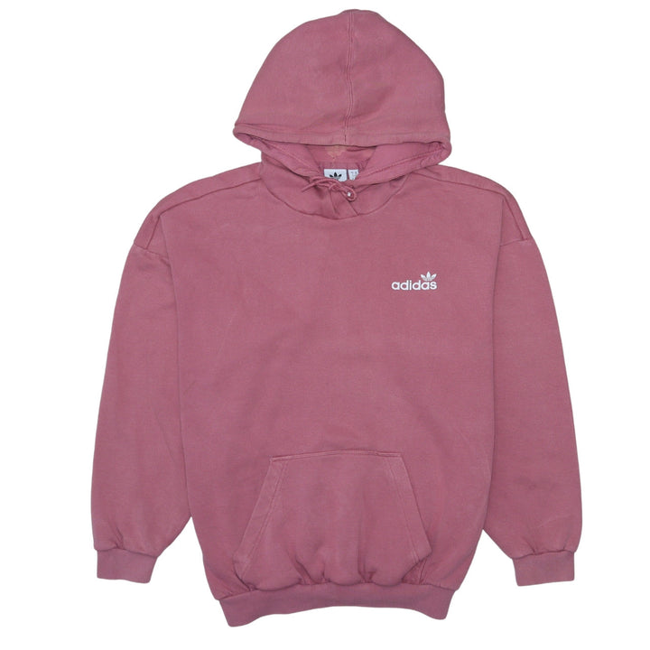 Adidas Womens Pink Pullover Hoodie XS Cotton Casual Logo Sweatshirt