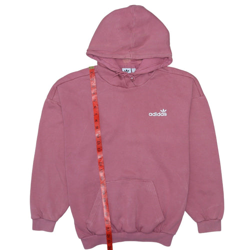 Adidas Womens Pink Pullover Hoodie XS Cotton Casual Logo Sweatshirt