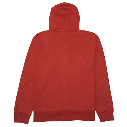 GAP Men's Red XL Full Zip Logo Hoodie Cotton Fleece Sweatshirt