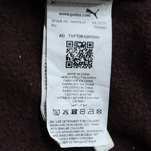 Puma Men's Brown XL Crew Neck Logo Pullover Sweatshirt