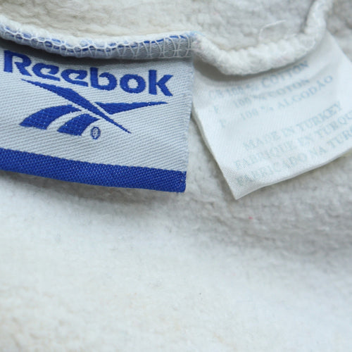 Reebok Womens White XL Crew Neck Pullover Sweatshirt