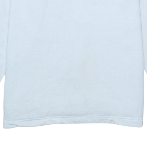 Reebok Womens White XL Crew Neck Pullover Sweatshirt