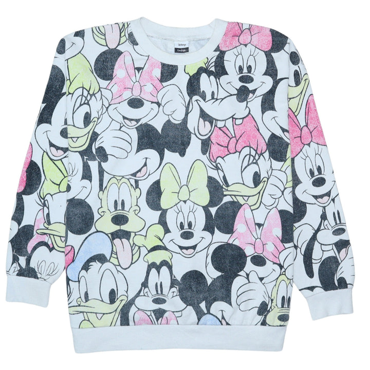 Disney at George Women White Multicoloured L Sweatshirt Minnie Mouse Print